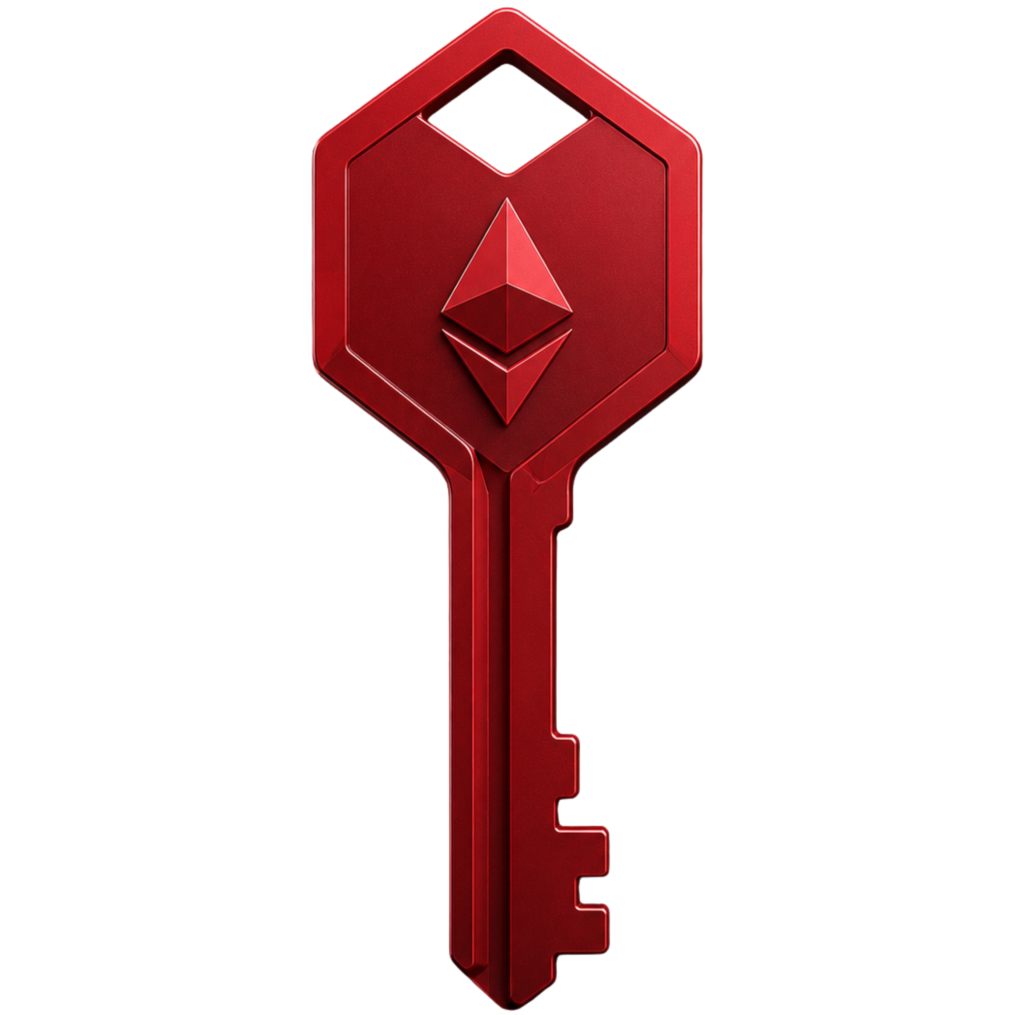 Llave con logo Ethereum — autocustodia y control de claves